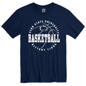 navy short sleeve t-shirt with Penn State University Basketball Nittany Lions